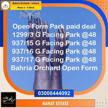 5 Marla Residential Plot for Sale in Phase 2 - G Block -  Bahria Orchard, Lahore - (BP-354386)