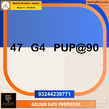 10 Marla Residential Plot for Sale in Phase 4 - G4 Block -  Bahria Orchard, Lahore - (BP-354511)