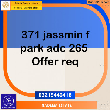Residential Plot for Sale in Sector C - Jasmine Block -  Bahria Town, Lahore - (BP-354603)