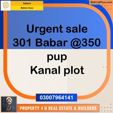 1 Kanal Residential Plot for Sale in Bahria Town, Lahore - (BP-354606)