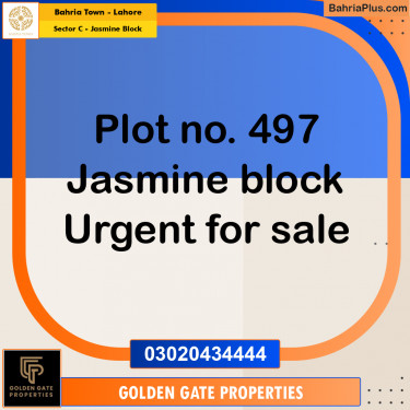 10 Marla Residential Plot for Sale in Sector C - Jasmine Block -  Bahria Town, Lahore - (BP-354612)