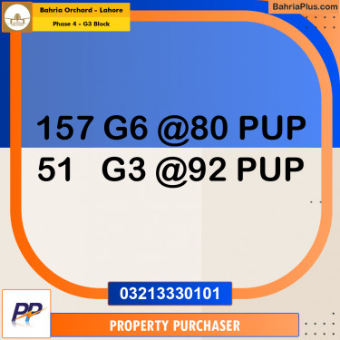 10 Marla Residential Plot for Sale in Phase 4 - G3 Block -  Bahria Orchard, Lahore - (BP-354634)