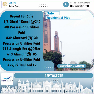 Residential Plot for Sale in Bahria Town, Lahore - (BP-354642)