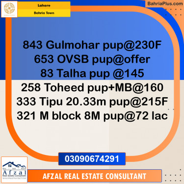 Residential Plot for Sale in Bahria Town, Lahore - (BP-354653)