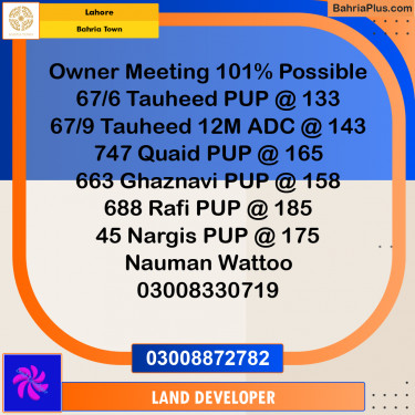 10 Marla Residential Plot for Sale in Bahria Town, Lahore - (BP-354841)