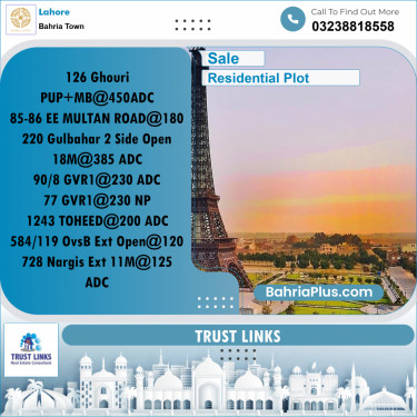 Residential Plot for Sale in Bahria Town, Lahore - (BP-354891)