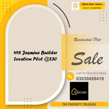 10 Marla Residential Plot for Sale in Sector C - Jasmine Block -  Bahria Town, Lahore - (BP-354906)