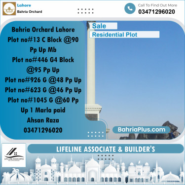 8 Marla Residential Plot for Sale in Bahria Orchard, Lahore - (BP-354973)