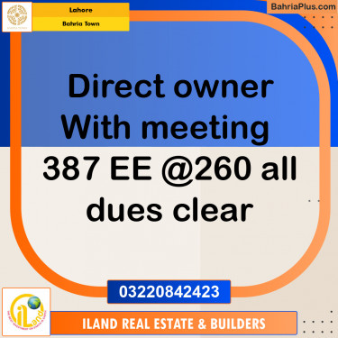 Residential Plot for Sale in Bahria Town, Lahore - (BP-355002)