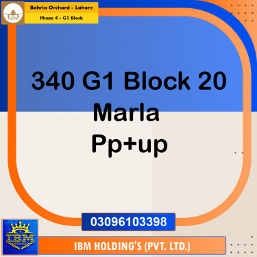20 Marla Residential Plot for Sale in Phase 4 - G1 Block -  Bahria Orchard, Lahore - (BP-355009)