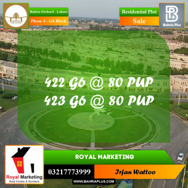 10 Marla Residential Plot for Sale in Phase 4 - G6 Block -  Bahria Orchard, Lahore - (BP-355031)