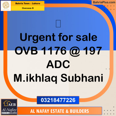 10 Marla Residential Plot for Sale in Overseas B -  Bahria Town, Lahore - (BP-355126)