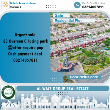 10 Marla Residential Plot for Sale in Overseas C -  Bahria Town, Lahore - (BP-355213)