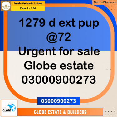 8 Marla Residential Plot for Sale in Phase 2 - D Ext -  Bahria Orchard, Lahore - (BP-355257)