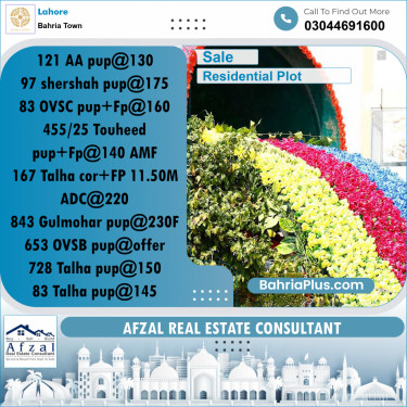 Residential Plot for Sale in Bahria Town, Lahore - (BP-355290)