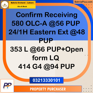 5 Marla Residential Plot for Sale in OLC-A Block -  Bahria Orchard, Lahore - (BP-355365)