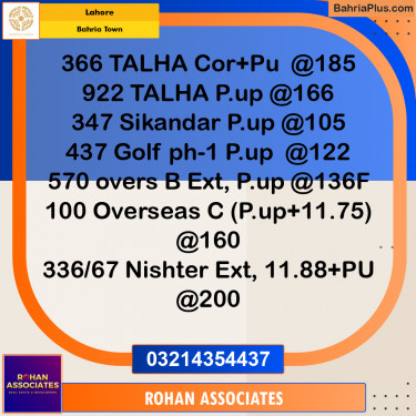 Residential Plot for Sale in Bahria Town, Lahore - (BP-355389)