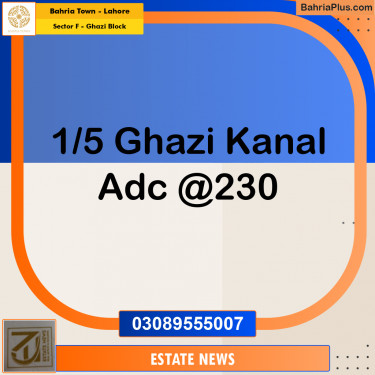 Residential Plot for Sale in Sector F - Ghazi Block -  Bahria Town, Lahore - (BP-355464)