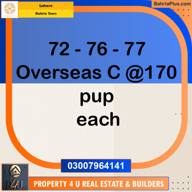 Residential Plot for Sale in Bahria Town, Lahore - (BP-355475)