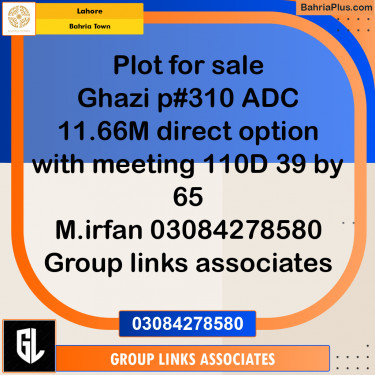 Residential Plot for Sale in Bahria Town, Lahore - (BP-355493)