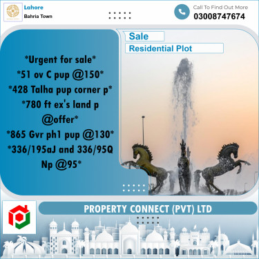 Residential Plot for Sale in Bahria Town, Lahore - (BP-355536)
