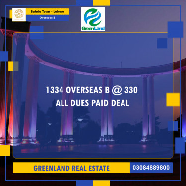 20 Marla Residential Plot for Sale in Overseas B -  Bahria Town, Lahore - (BP-355545)