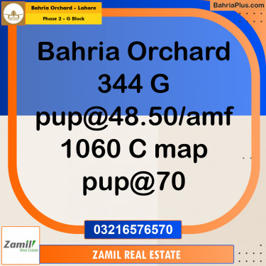 5 Marla Residential Plot for Sale in Phase 2 - G Block -  Bahria Orchard, Lahore - (BP-355596)