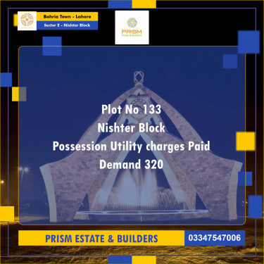 1 Kanal Residential Plot for Sale in Sector E - Nishtar Block -  Bahria Town, Lahore - (BP-355654)