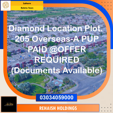Residential Plot for Sale in Bahria Town, Lahore - (BP-355685)