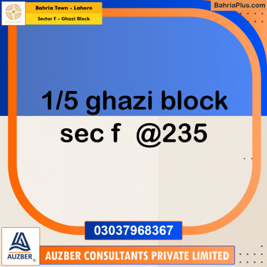 1 Kanal Residential Plot for Sale in Sector F - Ghazi Block -  Bahria Town, Lahore - (BP-355704)