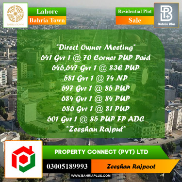 Residential Plot for Sale in Bahria Town, Lahore - (BP-355713)