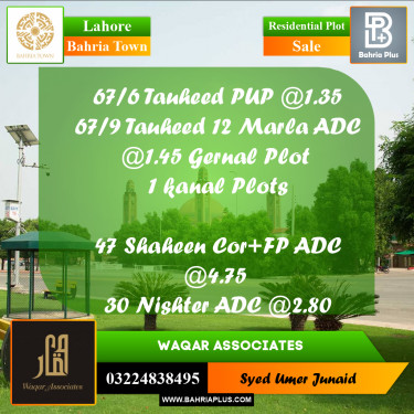 Residential Plot for Sale in Bahria Town, Lahore - (BP-355718)
