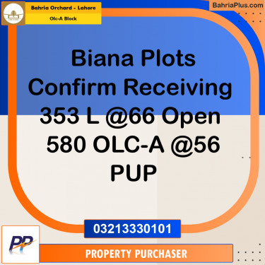 5 Marla Residential Plot for Sale in OLC-A Block -  Bahria Orchard, Lahore - (BP-355797)