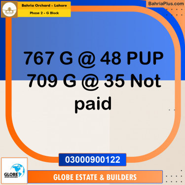 5 Marla Residential Plot for Sale in Phase 2 - G Block -  Bahria Orchard, Lahore - (BP-355820)