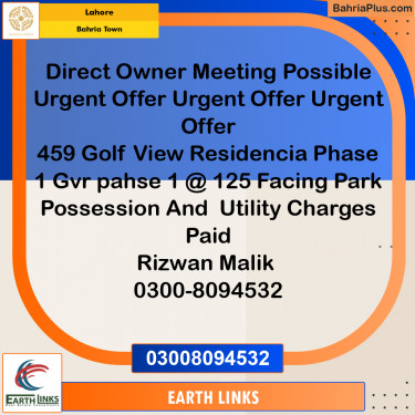 10 Marla Residential Plot for Sale in Bahria Town, Lahore - (BP-356041)