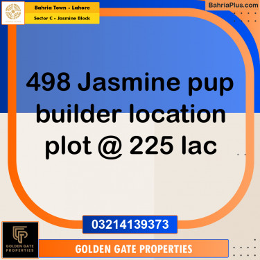 10 Marla Residential Plot for Sale in Sector C - Jasmine Block -  Bahria Town, Lahore - (BP-356106)