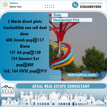 Residential Plot for Sale in Bahria Town, Lahore - (BP-356207)