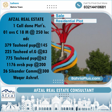 Residential Plot for Sale in Bahria Town, Lahore - (BP-356277)