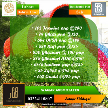 Residential Plot for Sale in Bahria Town, Lahore - (BP-356316)