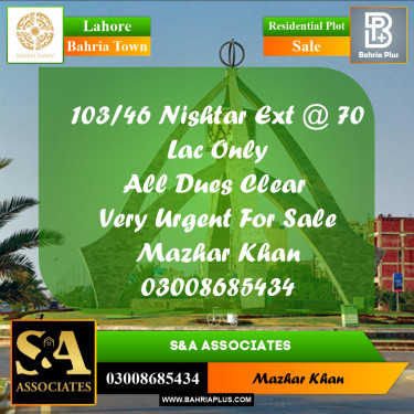 5 Marla Residential Plot for Sale in Bahria Town, Lahore - (BP-356409)