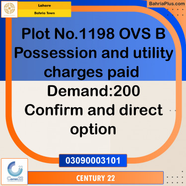 10 Marla Residential Plot for Sale in Bahria Town, Lahore - (BP-356434)