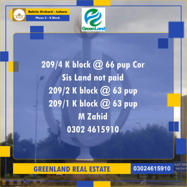 5 Marla Residential Plot for Sale in Phase 2 - K Block -  Bahria Orchard, Lahore - (BP-356472)