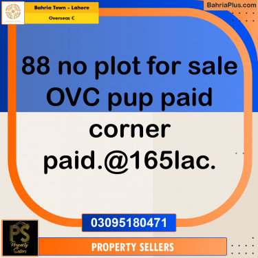 10 Marla Residential Plot for Sale in Overseas C -  Bahria Town, Lahore - (BP-356581)