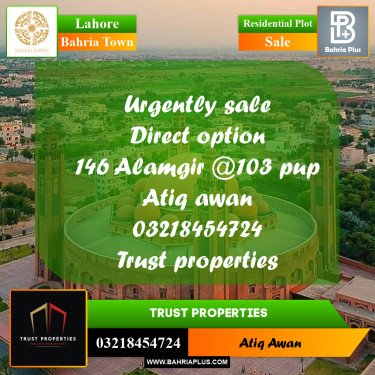 Residential Plot for Sale in Bahria Town, Lahore - (BP-356586)