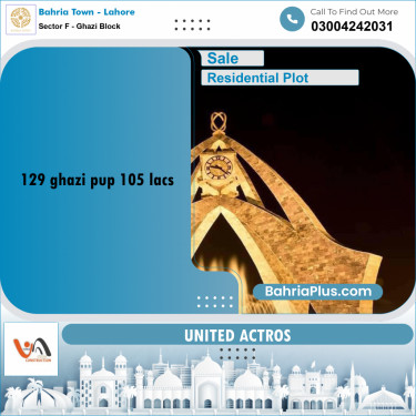 10 Marla Residential Plot for Sale in Sector F - Ghazi Block -  Bahria Town, Lahore - (BP-356629)