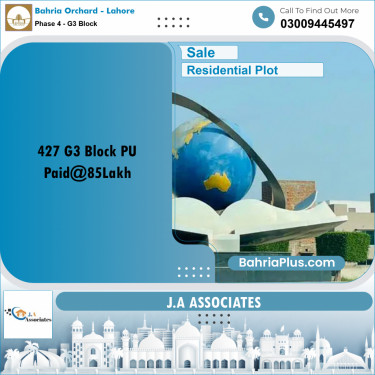 10 Marla Residential Plot for Sale in Phase 4 - G3 Block -  Bahria Orchard, Lahore - (BP-356761)