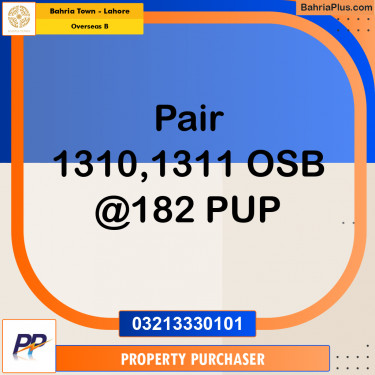 10 Marla Residential Plot for Sale in Overseas B -  Bahria Town, Lahore - (BP-356906)