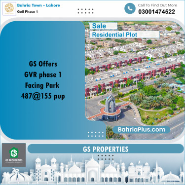 10 Marla Residential Plot for Sale in Golf Phase 1 -  Bahria Town, Lahore - (BP-356911)