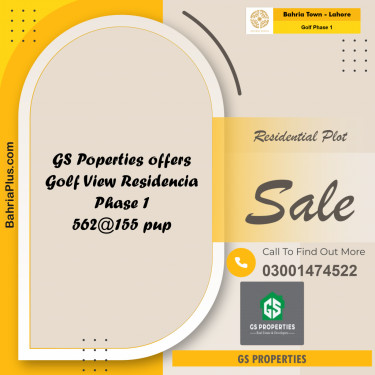 10 Marla Residential Plot for Sale in Golf Phase 1 -  Bahria Town, Lahore - (BP-356912)