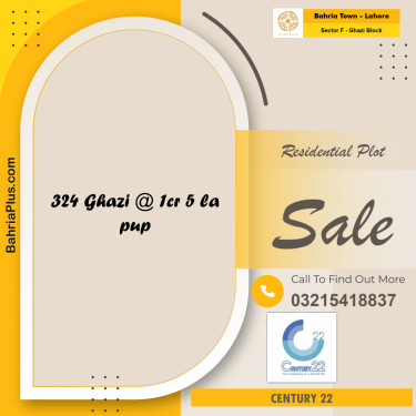 10 Marla Residential Plot for Sale in Sector F - Ghazi Block -  Bahria Town, Lahore - (BP-357121)